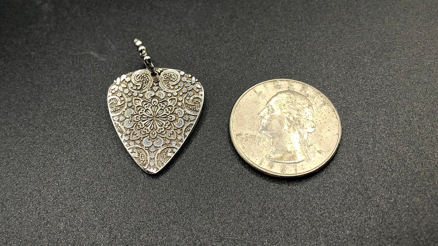 Sterling silver guitar pick charm