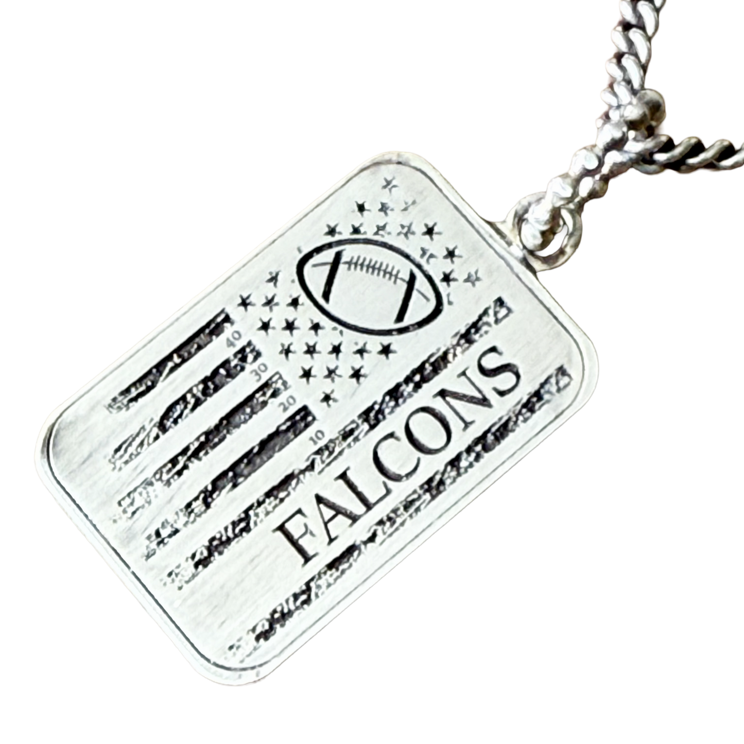 Custom Football Field Dog Tag