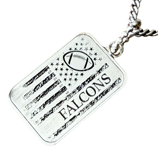 Custom Football Field Dog Tag