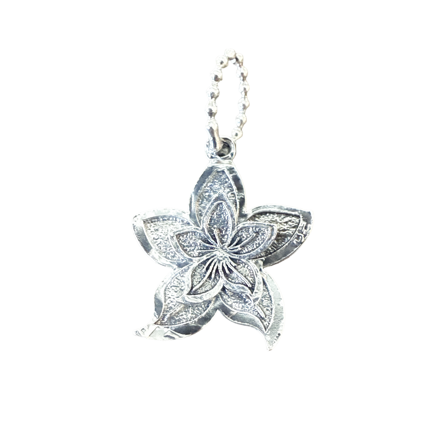 Double Lily Pendant 19mm Coin Silver