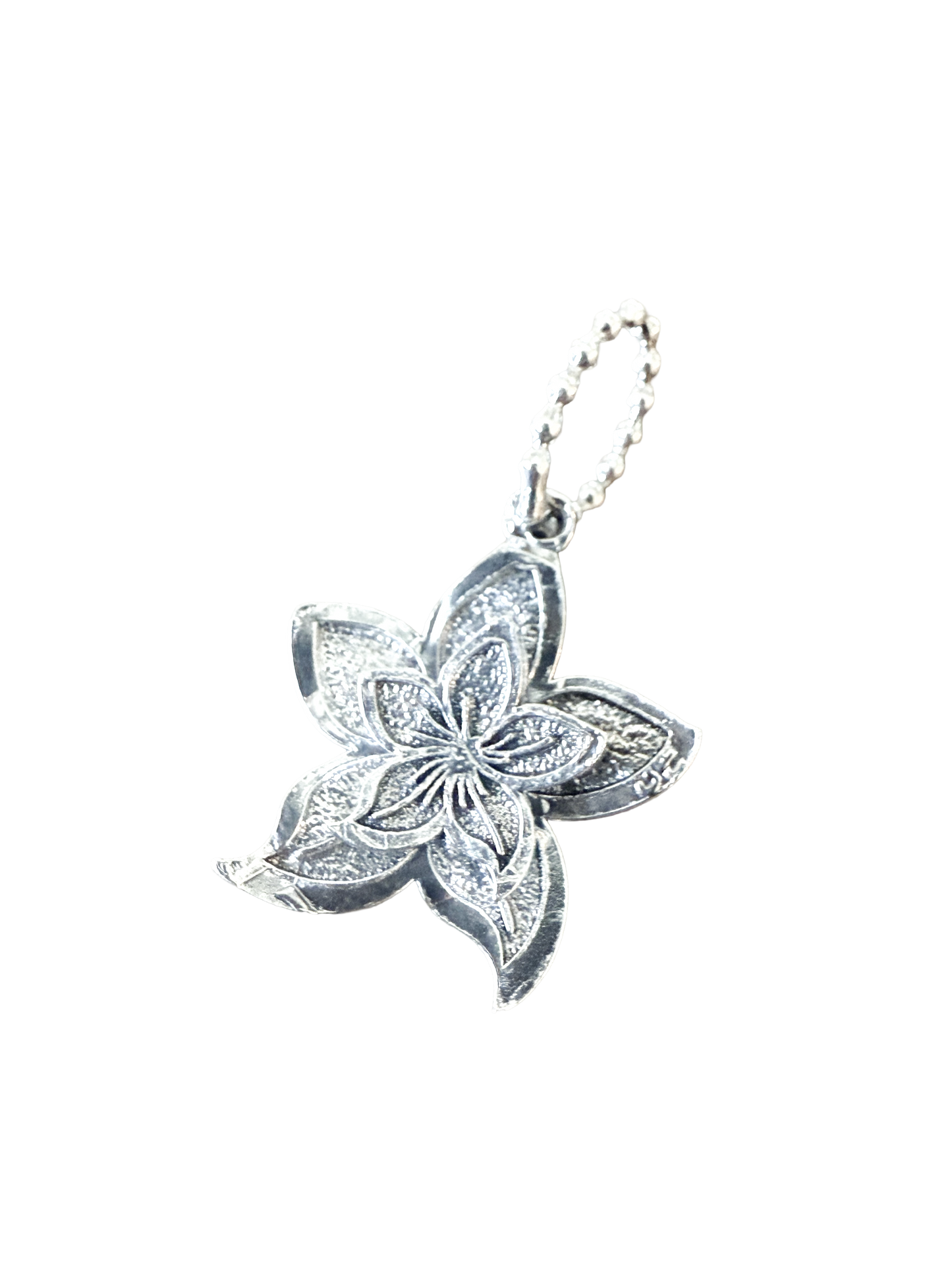 Double Lily Pendant 19mm Coin Silver