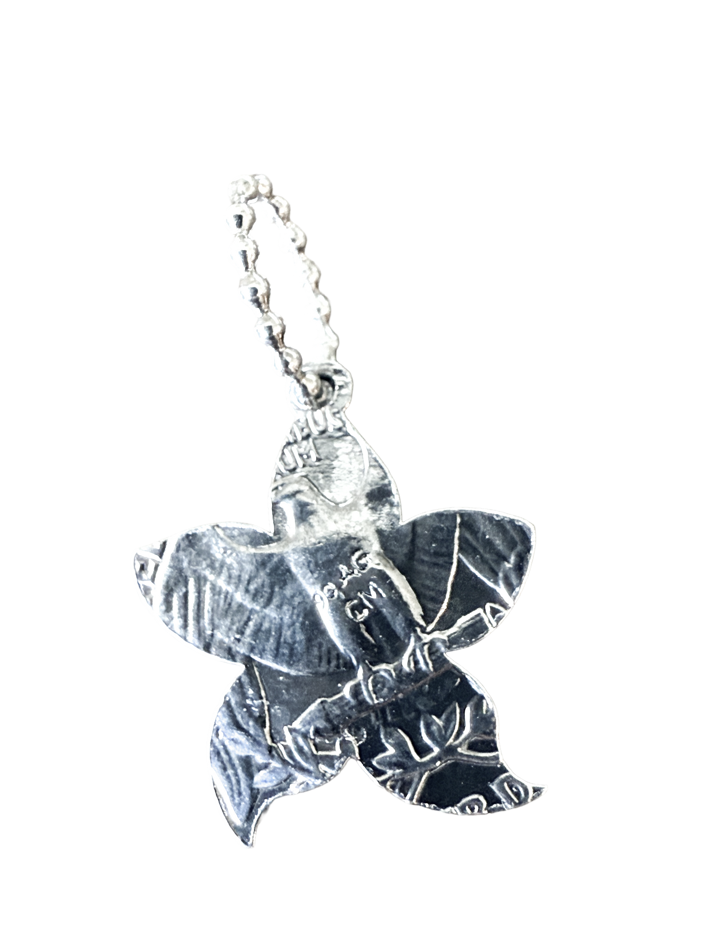 Double Lily Pendant 19mm Coin Silver