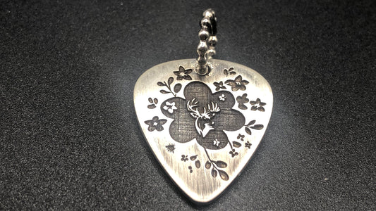 Sterling silver guitar pick charm